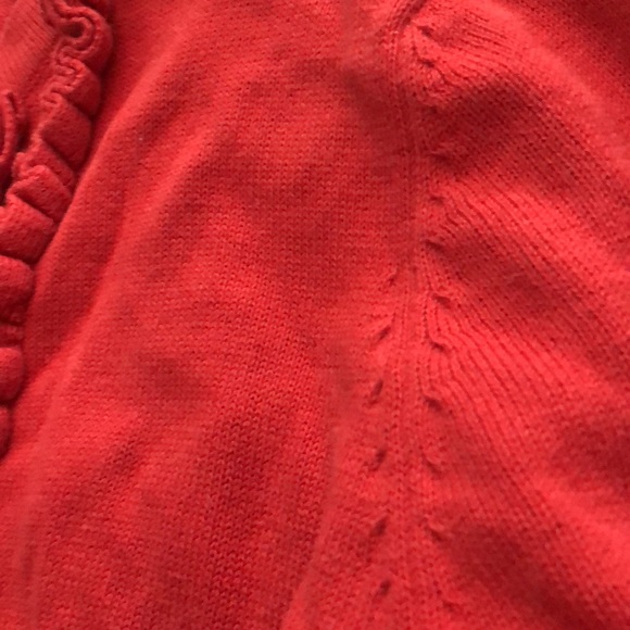 Pure Alfred Sung Red Cardigan with Ruffles! - Picture 5 of 14